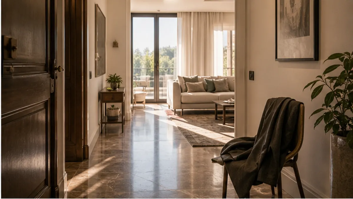 Scena editoriale realistica per casa da rinnovare: quanto offrire, con casa italiana, documenti e luce naturale