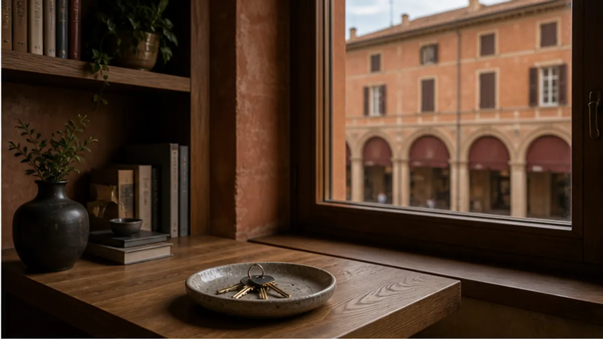 Scena editoriale realistica per vendere casa a roma: prezzo di partenza, con casa italiana, documenti e luce naturale