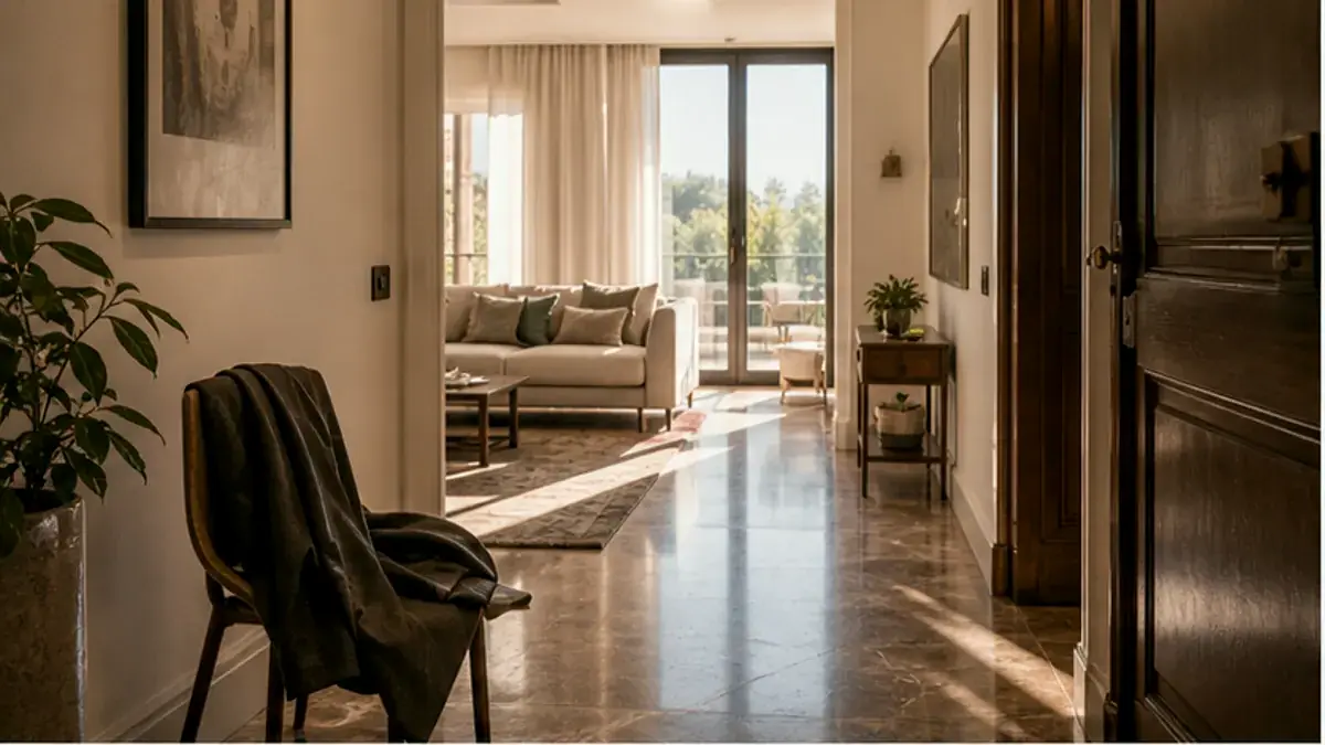 Scena editoriale realistica per ristrutturare casa costi al mq, con casa italiana, documenti e luce naturale